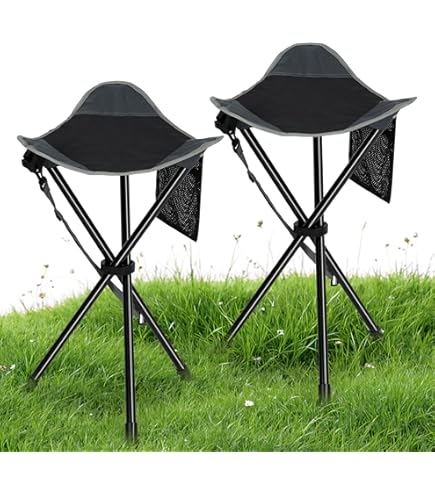 Chaise pliante portable d'extérieur Tabouret de camping pliant Chaises compactes à siège