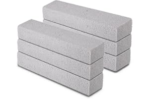 TENG HONG HUI 6 blocchi di pietra pomice per WC, blocchi per la pulizia del WC, spugna abrasiva per la pulizia della toilette, pietra per la pulizia delle urine, per la pulizia delle piastrelle, barbecue, cucina