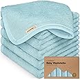 6-Pack Baby Washcloths - Soft Viscose from Bamboo Washcloth, Baby Wash Cloths for Newborn, Kids, Bath Baby Towels, Face Towel, Face Cloths for Washing Face(Sky)