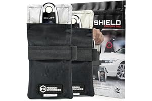 ‎MISSION DARKNESS Mission Darkness Faraday Bag für Schlüsselanhänger (2er Pack) - Fahrzeugsicherheit, Auto-RFID-Signalblockierung, Anti-Diebstahl-Tasche, Anti-Hacking-Abdeckung