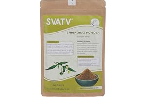 SVATV Bhringraj Powder (Eclipta Alba) for Silky & Soft Hair Care | Promote Hair Growth | Increases Hair Thickness | Ayurvedic Hair Products - 227 Grams