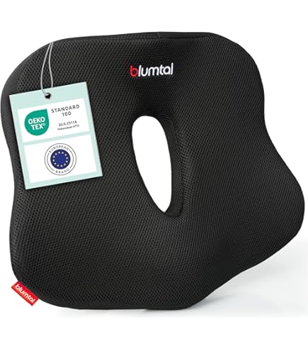 Ergonomische Zitring Stuitbeen - Comfortabel zitkussen donut van traagschuim, vormvast, perfecte hardheid - Premium stuitbeenkussen voor ontspannen zitten - Modern Donut Kussen van DYNMC YOU - Grijs