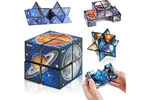 AsyinXson Sternenwürfel Zauberwürfel Set, Zaubersternwürfel, 2 in 1 Zauberwürfel, Transforming Cubes, Lernspiel Geschenke, für Kinder und Erwachsene