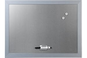 Bi-Office Blokko Tableau blanc magnétique avec surface argentée 600 x 450 mm