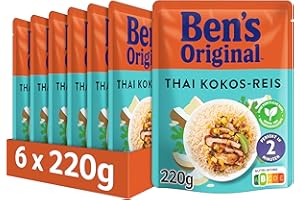 ‎BEN’S ORIGINAL BEN’S ORIGINAL Ben's Original Express-Reis Kokos, 6 Packungen (6 x 220 g)