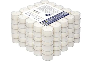 ‎HORECA CANDLES Horeca Candles - Theelichter Transparente Hülle - 8 Stunden Brenndauer - Weiß - 200 Stück Klar Teekerzen - Ohne Duft - Kerzen in Durchsichtigem Behälter