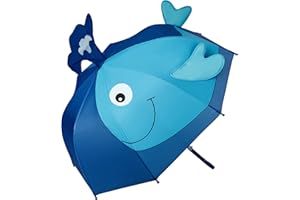 VON LILIENFELD Regenschirm Kinderschirm Kinderregenschirm Wal Junge Mädchen Kids Leicht Sicher Meer bis ca. 8 Jahre