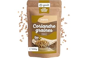 Coriandre graine Monte Nativo (500g) - Coriandre de Graine séchées - Épices aromatiques séchées avec soin, idéales pour Cuisiner et Assaisonner - Arôme et Goût intenses