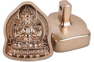 Gandhanra Tibetische TSA TSA Form,Mini Buddha Form,Buddha Schablone,Kupferform für die Herstellung von Ton Buddha Statue,Buddhismus Ritual,Chenrezig(Avalokitesvara)