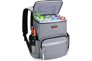 HALOVIE Mochila Nevera Portátil 28L Gran Capacidad Bolsa de Enfriamiento Alimentos Mochilas Aislantes Bolsa Isotermica con Correa Ajustable para Picnic Camping Senderismo, Negro