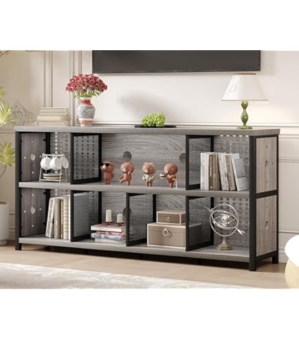 COSTWAY Scaffale 5 Livelli 12 Ripiani – Libreria In Acciaio Carbonio 115x30x130 Cm – Marrone Rustico