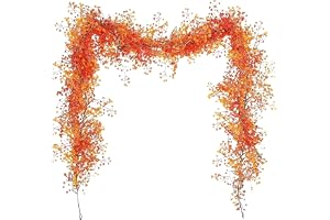 BSITSSS 2 st konstgjord orange höstgirlang 170 cm falska hängande vinstockar PVC höst girlang dekorationer för Thanksgiving