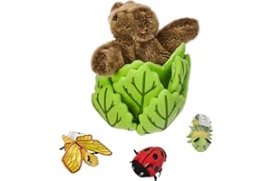 The Puppet Company - Hide Away Puppets - Rabbit in A Lettuce with 3 Mini Beasts Hand Puppet