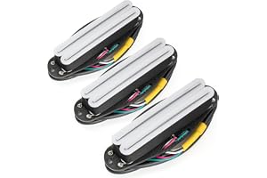 Musiclily Pro ST-DPHA Alnico 5 Rail Blade Humbucker Format Single Coil Pickup Set 13,2K Super Distortion för Strat Style Elgi