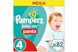 Pampers - Baby Dry Pants - Couches Taille 4 (8-15 kg/Maxi) - Mega Pack (x82 culottes)