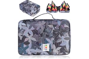 AYVANBER Duży piórnik z 304 przegródkami, kolorowy piórnik żelowy, piórnik lub 300 kolorów, torba do przechowywania markerów żelowych, etui dla studentów, liście, walizka