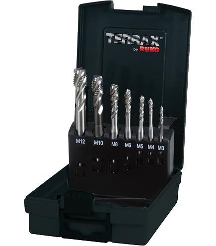 RUKO 230040-3 - Set Di 3 Maschi Per Ripassare A Mano M4 In HSS - Precisione Tedesca