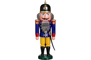 Seiffener Volkskunst echt Erzgebirge Nussknacker Soldat 37 cm (blau)