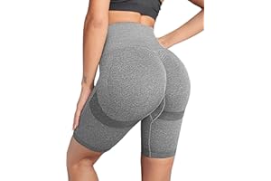 CMTOP Femmes Shorts Sport Yoga Butt Lift Legging Shorts de Sport Taille Haute Short de Sport Sexy Été Legging Short pour Fitness Jogging Danse Course Gym