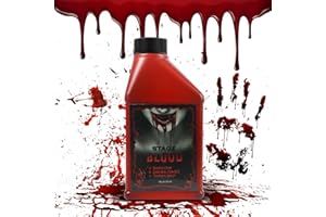 GUHAOOL Bouteille de Faux Sang 473ml, Bouteille de Sang Artificiel, Faux Sang Liquide, Sang de Film Artificiel de Vampire pour la Décoration d'effets Spéciaux de Costume de Maquillage d'Halloween
