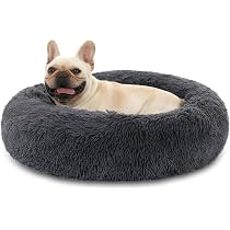 Panier Chien Donut Rond En Peluche - Coussin Moelleux Lavable Avec Fond Antidérapant Pour Chat Et Petit Chien | Lit Confort Intérieur