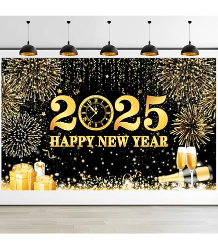Vlies-Tischläufer Silvester/Happy New Year, Schwar Produktbild-Vorschau 5