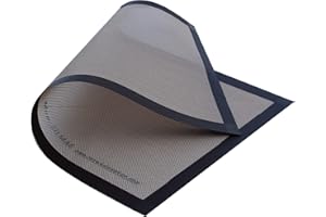 Maé Innovation - Tappetino antiaderente in silicone e fibra di vetro microforato, 40 x 60 cm, ideale per prodotti da forno