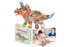 ELEXAL Big Dinosaurs Jigsaw Puzzle for Kids - Large, 150-Piece, Dinosaur Floor Puzzles for 3+ Year Old - Giant Games and Educational Toys for Children, Toddlers, Boys and Girls - 48.7 x 30.4 cm