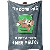 Niyewsor Cadeau Homme Anniversaire, Plaid Cadeau pour Homme Humour, Idee Cadeaux Homme, Cadeau Fete des Peres, Papa Grand Per