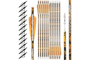 surwolf Boulon d'arbalète 16 "17" 18 "20" 22 "Flèches d'arbalète en Carbone, pour tir à l'arc,flèche en Carbone pour arbalète flèches d'arbalète de Chasse 12 pcs