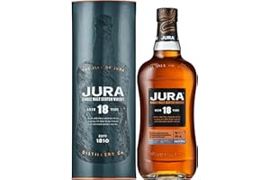 JURA - 18 ans - Whisky Single Malt - Notes de Caramel au Beurre & Café - Origine : Écosse/Jura - 44% Alcool - 70 cl