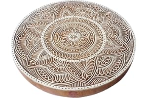 Royal Kraft 6 Inch Töpferei Drucken Blöcke Groß Blumen Runden Gestalten Großer Holz Stempel