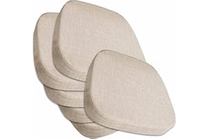 SDNAM Pack de 2/4/6 Cojín para Silla de Comedor de Cocina Oficina con Antideslizante 43X40cm/40X38cm/43X42cm, Cojín de Asiento Suave para Taburete, jardín, Interior, Exterior,Hogar(#5,6pcs 43x40x5cm)