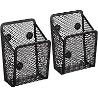 AIEX 2 Stück Magnetisch Stifthalter Netz Aufbewahrungskorb mit Extra Starken Magneten Organizer für Spind-Zubehör…