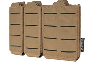 IDOGEAR Bolsa Magnética Táctica de 5,56 mm y Bolsas Dobles para Revistas de 9 mm Compatible con MOLLE de Liberación Rápida