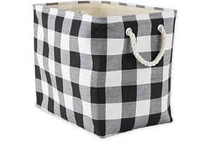 DII Förvaringskorgar i polyester, svart buffel check