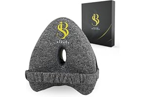 SOTO BLANCO SB Premium Ergonomisches Kniekissen für Seitenschläfer | Orthopädisches Bein-Kissen Viscoelastischem für schmerzfreien Schlaf | Atmungsaktiver Bezug graue
