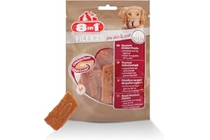 8in1 Fillet Pro Skin & Coat Friandises pour chiens adultes et seniors de grandes races – Pelage Sain et Brillant - Au poulet – 80g