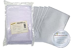 Tiga-Med Manoplas desechables de muletón ultrasuaves, color blanco, calidad original, 500 unidades