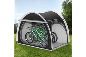 RAOOT Tenda per Bicicletta Impermeabile, 210X150X165CM Telo Copribici per Deposito Esterno, Tenda per Bici Splicabile, Garage Multiuso da Giardino