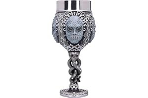 Nemesis Now Death Mask Collectable Goblet Harry Potter Morte Eater Maschera Voldemort Collezionabile Calice, Resina, Nero Argento, 19.5cm