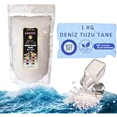 Hanzade Bitkisel Saf Deniz Tuzu Tane Gran&uuml;l İyot İlavesiz 1 Kg