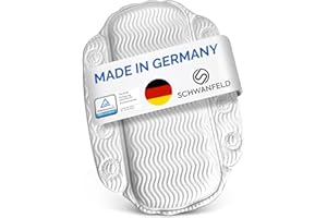 Schwanfeld® Bath Pillow [Extra Safe] - Includes Extra Strong Suction Cups - Bath Pillow Neck for Sensitive Skin [Oeko-Tex® 100 Standard] - Bath Pillow Odourless (Made in Germany)