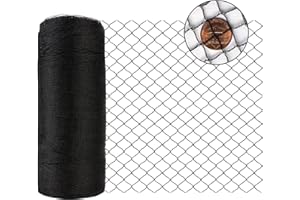 Vocray Garden Netting 2x20M, 1.2CM Mesh Strong Woven Black Netting, Heavy Duty Bird Netting for Plants, Veg, Strawberry, Fruit Trees Protection, Pond Netting for Leaves Heron.