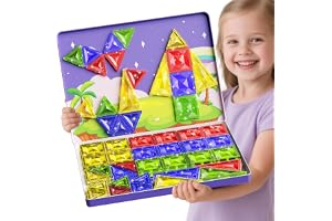 YOGOHEE magnetiska byggstenar resa barn: 60 delar 5 cm byggsats med