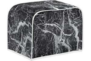 Micoklinlin Black Marbled Case for 2 Slices Colourful Toaster Double Slot Toaster with Pocket Cute Toaster Cover with Hanging Loop for Kitchen Toaster Accessories Protective Cover