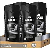 Axe Shower Gel and Shampoo for Men Black 3in1 400 ml &ndash; Pack of 4