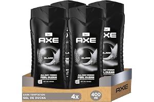 AXE 3-i-1 duschgel & schampo svart XL – bodywash och schampo för kropp, ansikte och hår – 4 stycken