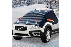 TZEKING Couverture Pare Brise Voiture,Protection Pare Brise Hiver,Protege Pare Brise Hiver,Bâche Pare Brise,Universelle pour Voiture Anti Givre,Universelle pour Voiture Anti Givre,Neige, Glace
