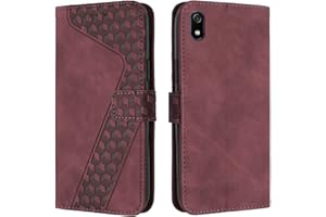 OKZone Funda para Xiaomi Redmi 7A, PU Cuero Flip Carcasa Fundas Móvil de Tapa Libro Caso Piel PU para Xiaomi Redmi 7A, Billetera Tarjetero Case Telefono Cubrir Móvil Phone Cover (Rojo)